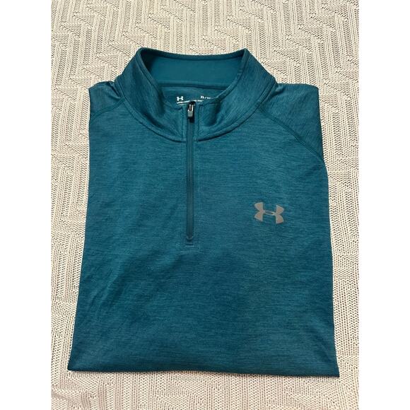 Under Armour green loose fit quarter zip pullover size XL - Picture 1 of 7